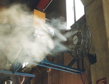 Вентилатор с водна мъгла, стационарен